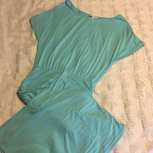 Long tight light blue dress